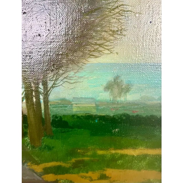 Paint Alex Bloch Quiet Country Road Oil on Canvas Signed & Framed 2000' S For Sale - Image 7 of 16