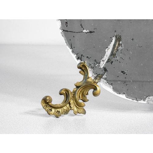 Metal Art Nouveau Table Mirror with Bronze Frame For Sale - Image 7 of 18