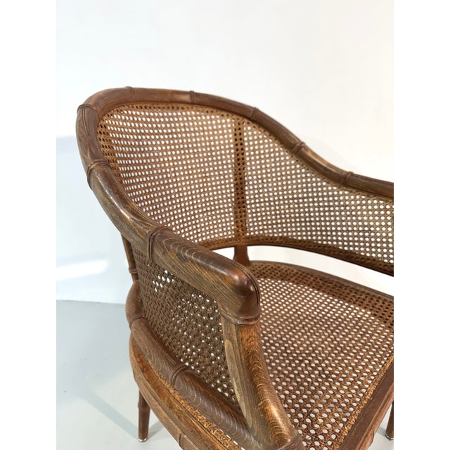 Vintage French Wicker Chair, 1980s For Sale - Image 6 of 12