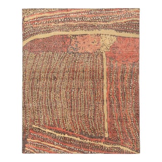 Rug & Kilim’s Oversized Meadow Rug in Brown and Red, 12x16 For Sale