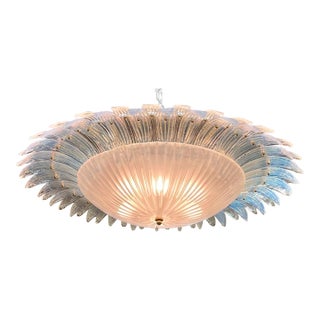Murano Sunburst Flush Mount Chandelier For Sale