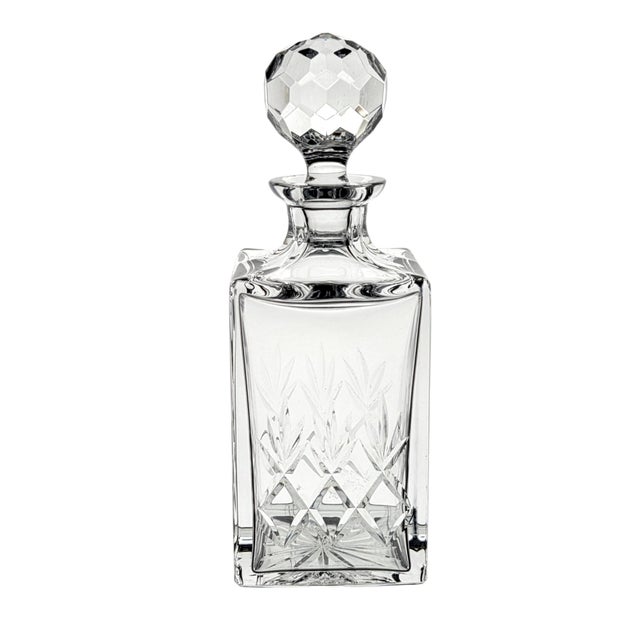 Contemporary Late 20th Century Atlantis Meridian Lead Crystal Whiskey Decanter With Stopper For Sale - Image 3 of 12