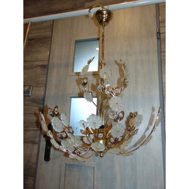 Gold Vintage Chandelier, 1970s For Sale - Image 8 of 8