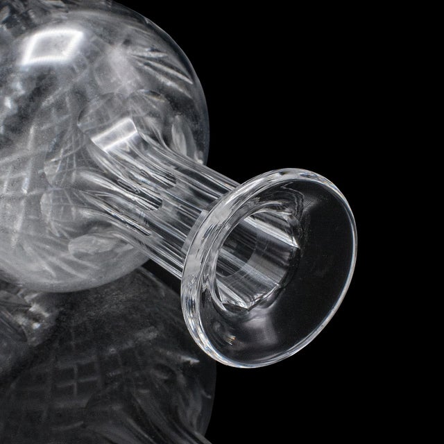 Transparent Vintage Sherry Decanter, English, Cut Glass, Spirit Bottle, Liqueur, Port, Gin For Sale - Image 8 of 12