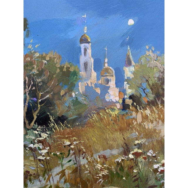 Oil Painting the Moonlight Illuminates Yuriy Suprunchuk For Sale - Image 4 of 12