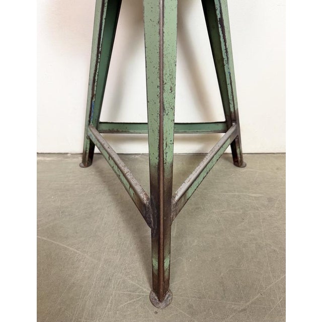 Industrial Green Workshop Stool, 1960s For Sale - Image 6 of 17