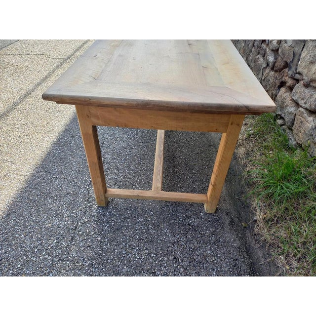 Wood Farm Table with Drawers, 1930s For Sale - Image 7 of 18