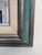 Mid Century Traditional Mint Green & Silver Wood Wall Mirror For Sale - Image 10 of 12