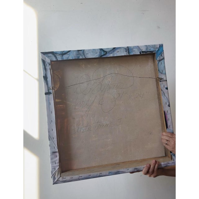 "Chester Trains Iii” Abstract Contemporary Acrylic Painting by Paula DeStefanis For Sale - Image 10 of 12