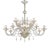 Huge Imperial Trasparent and Gold "Rigadin" Murano Glass Chandelier For Sale