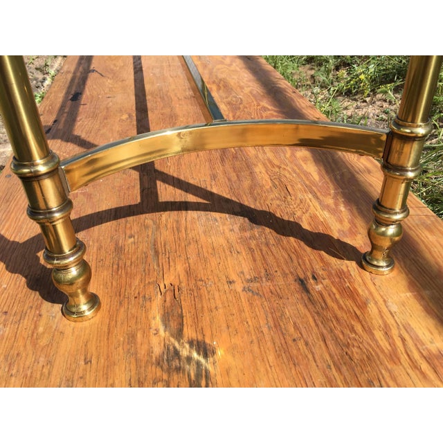 Brass French Style Brass & Glass Console in Baguès For Sale - Image 8 of 13