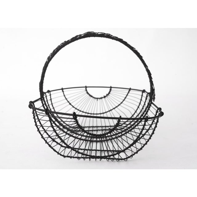 Antique French Farmhouse Wire Basket For Sale - Image 10 of 11