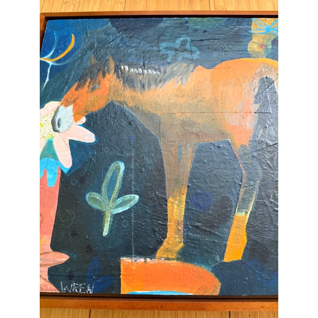 “Midnight Garden” a Horse Painting by LWren Walraven For Sale - Image 11 of 11