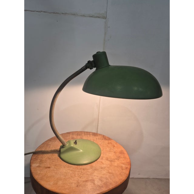 Mid-Century Modern Bauhaus Desk Lamp in Green, 1920s For Sale - Image 3 of 14