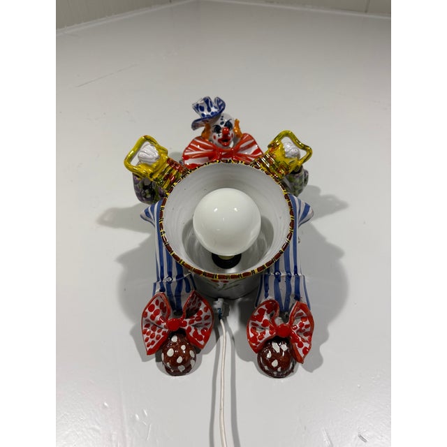 Mid-Century Modern Italian Ceramic Clown Wall Lamp, 1950s For Sale - Image 3 of 18