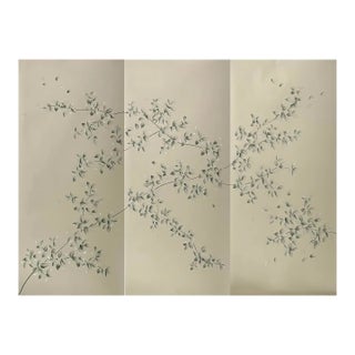 Leaves Pattern Wallpaper Hand Painted Artworks For Sale
