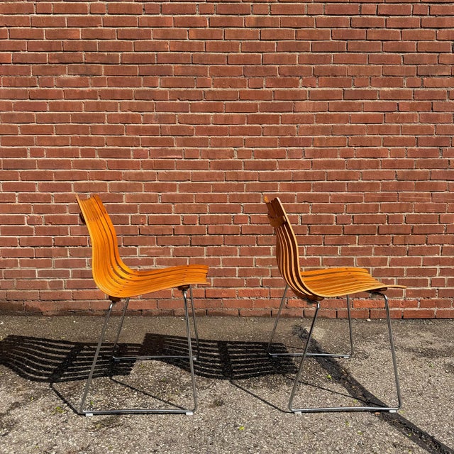 Hans Brattrud Mid 20th Century Pair of Attributed Hans Brattrud Teak Bentwood “Scandia” Chairs for Hove Mobler For Sale - Image 4 of 12