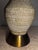 Mid 20th Century Mid 20th Century Large Handmade Bitossi-Style Green Ceramic Lamp With Etching & Brass Base For Sale - Image 5 of 12