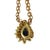 Contemporary Pear Sapphire & Diamond 14k Gold Pendant Necklace For Sale - Image 3 of 4