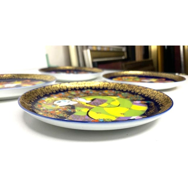 Set of 4 Rosenthal Aladin Series Bjorn Wiinblad Collectible Plates For Sale - Image 9 of 11
