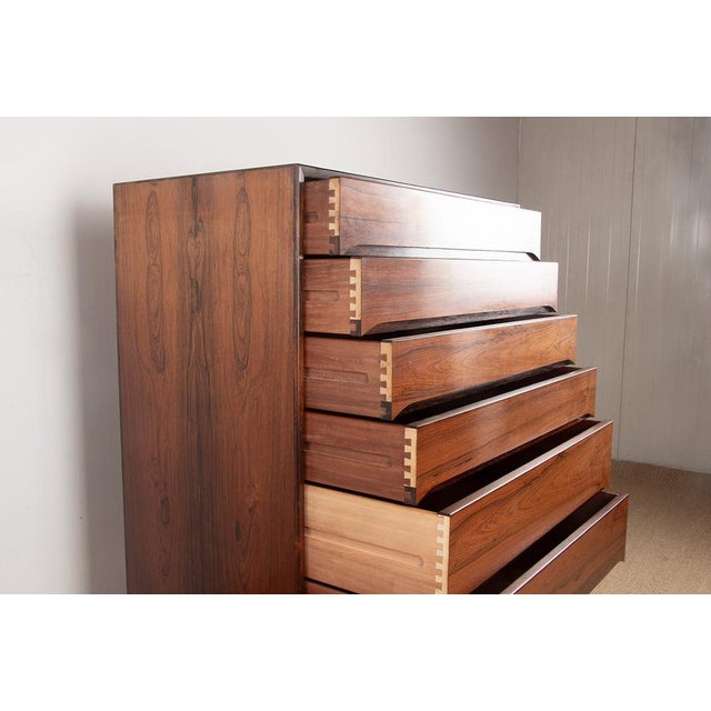 Large Danish Chest of Drawers in Rosewood by Svend Langkilde, 1960s For Sale - Image 3 of 17