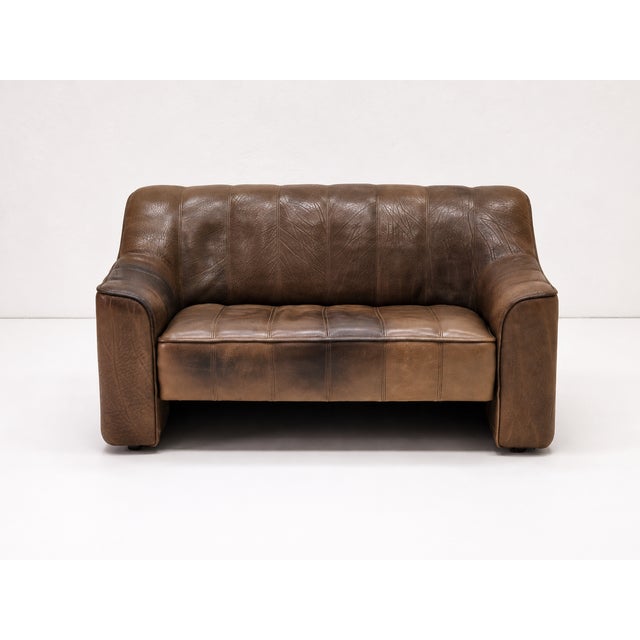 DS 44 Two-Seater Sofa in Buffalo Brown Leather from de Sede, 1970s For Sale - Image 15 of 15