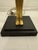 Stunning Arteriors Home Katie Lamp (Male) Brass With Black Shade and Iron Base For Sale - Image 9 of 10