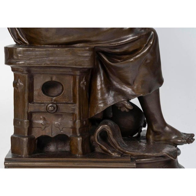 After Eugène Antoine Aizelin, Napoleon III Sculpture, 1800s, Bronze For Sale - Image 9 of 12