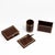 Vintage Brown Leather Desk Accessory Set - 4 Pieces For Sale - Image 12 of 13