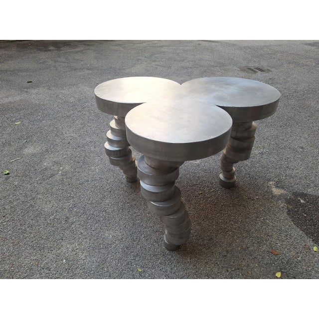 Vintage Sculpture Table in Aluminum by Maurizio Mori, 1980s For Sale - Image 9 of 18