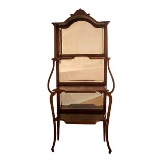 Early 20th Century Art Nouveau Mirrored Étagère For Sale