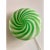 Contemporary milky-white blowing glass with clear green “canne di filigrana” filigree rods traditional murano working. the...
