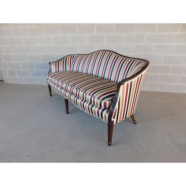 Textile Vintage Federal Sheraton Style Sofa For Sale - Image 7 of 15