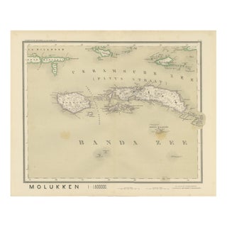 Antique Map of Ceram, Ambon, Banda, Buru and Moluccas from Dornseiffen, 1884 For Sale