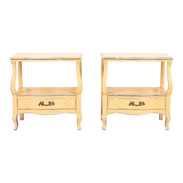 John Widdicomb French Provincial Louis XV Nightstands, 1950s For Sale