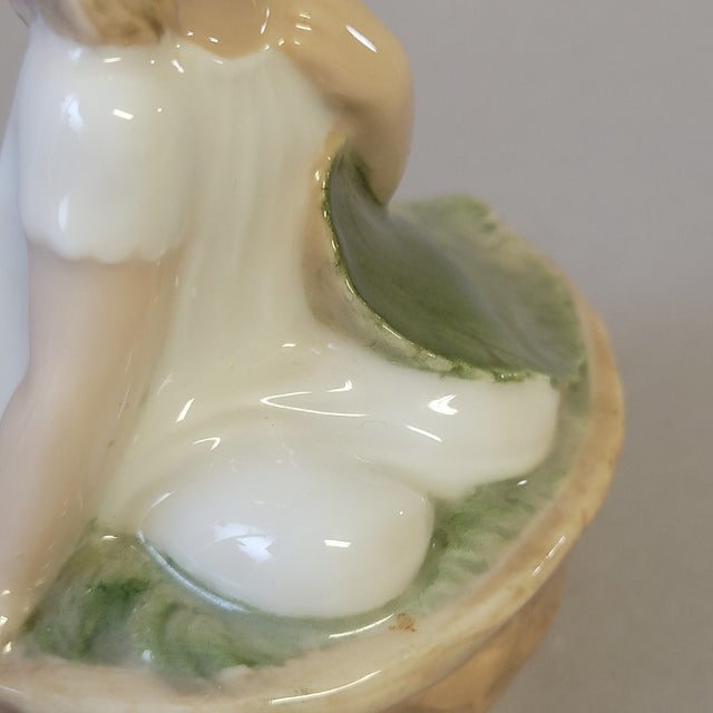 Royal Copenhagen “Thumbelina in Walnut Shell” Porcelain Figurine For Sale In Raleigh - Image 6 of 7