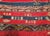 Vintage Moroccan Tribal Kilim Rug, Handwoven Wool, Stripe Pattern, Red & Blue, 5x8 For Sale - Image 15 of 18