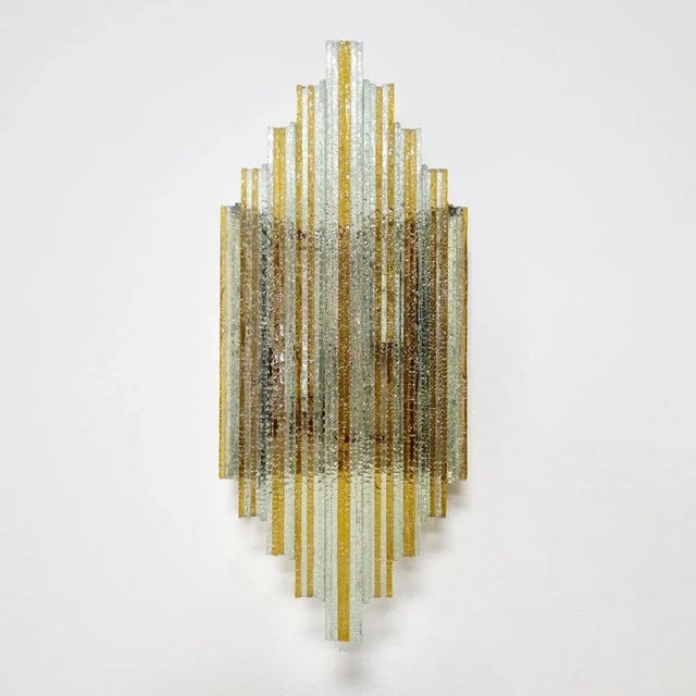 Italian Modern Stacked Murano Glass Wall Lamp attributed to Poliarte, Italy, 1970s For Sale - Image 10 of 10
