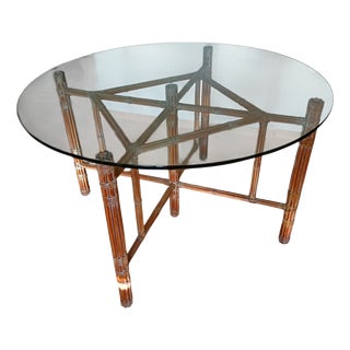 Round Table by Lyda Levis for McGuire, 1980s For Sale