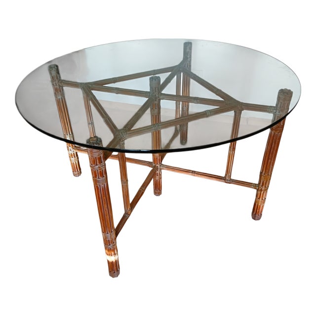Round Table by Lyda Levis for McGuire, 1980s For Sale