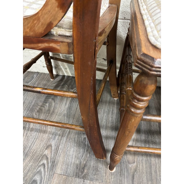 Antique Victorian Eastlake Ladderback Dining Chairs - Set of 6 For Sale - Image 15 of 17