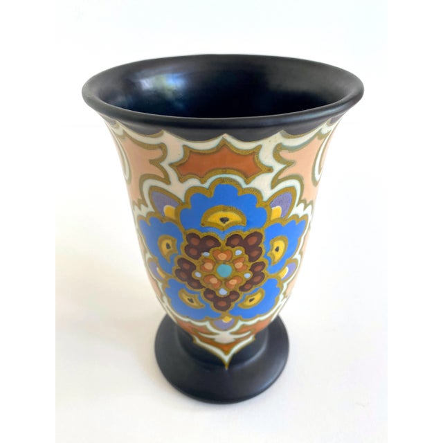 Gouda Holland Vintage 1920's Art Nouveau Hand Painted Floral