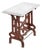 Red Industrial Table with Marble Top For Sale