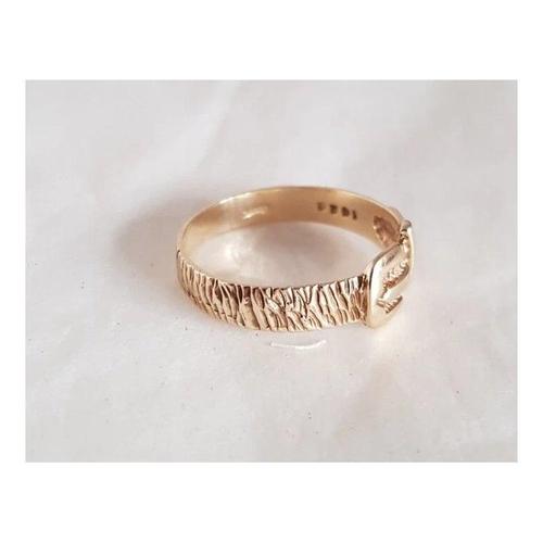 Vintage 9ct Yellow Gold Buckle Ring, 1982 For Sale - Image 14 of 18