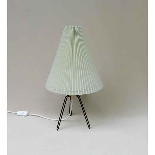 1950s Minimalist Pleated Screen Plastic String Table Lamp, 1960s For Sale - Image 5 of 18