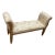 Ornate Gold & Cream Floral Upholstered Bench With Carved Beechwood Arms For Sale