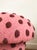 Mushroom Ottoman in Wool Pink Dot - Large Dots For Sale In San Francisco - Image 6 of 13