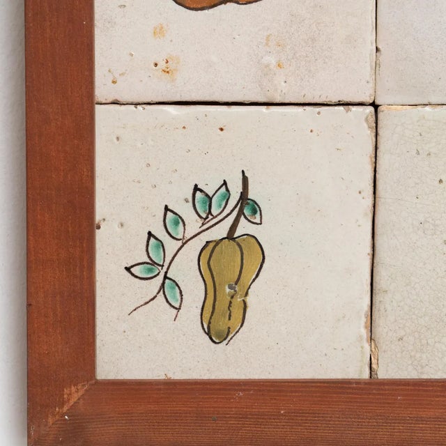 Ceramic Early 20th Century Hand-Painted Catalan Tile Set, Set of 4 For Sale - Image 7 of 12