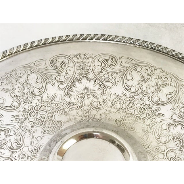 Mid 20th Century Vintage Rogers Silverplate Appetizer Platter For Sale - Image 5 of 9