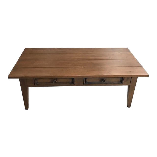 Ethan Allen Rectangular Tapered Leg Coffee Table Chairish